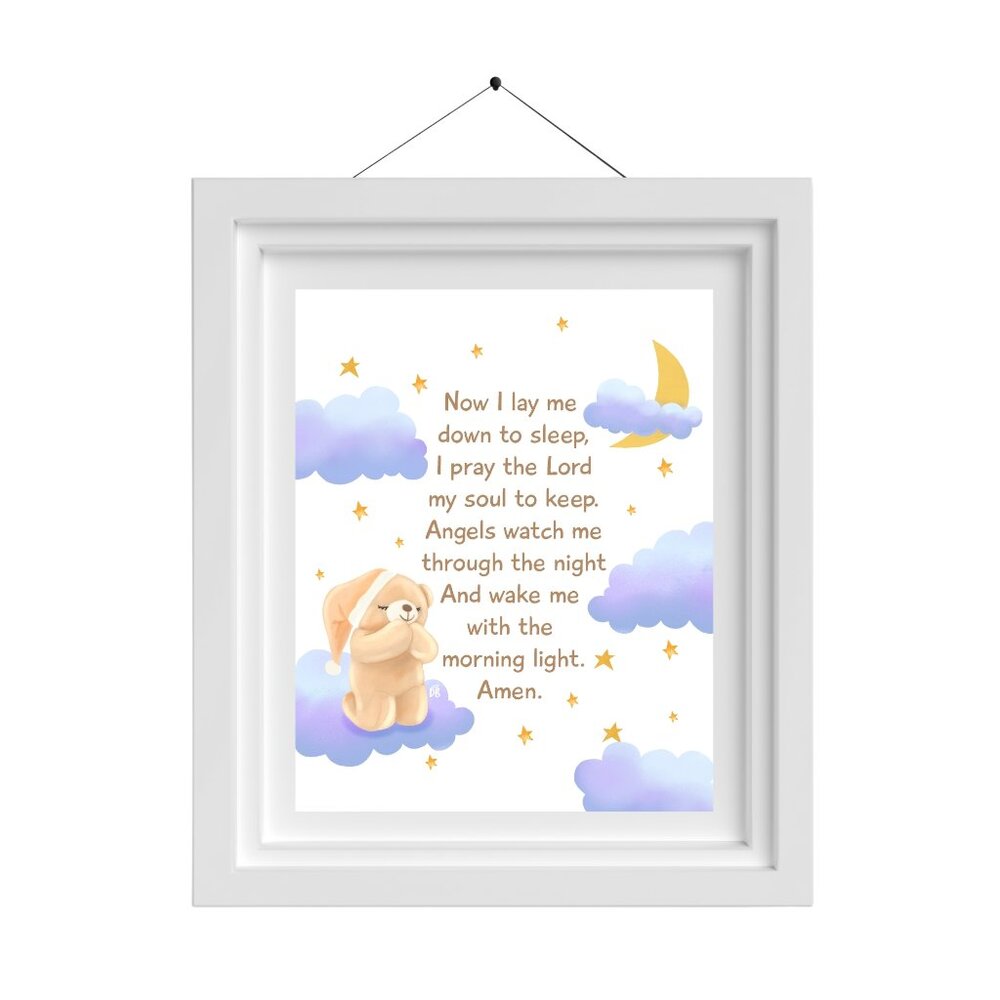 Now I Lay Me Down to Sleep" Nursery Wall Art